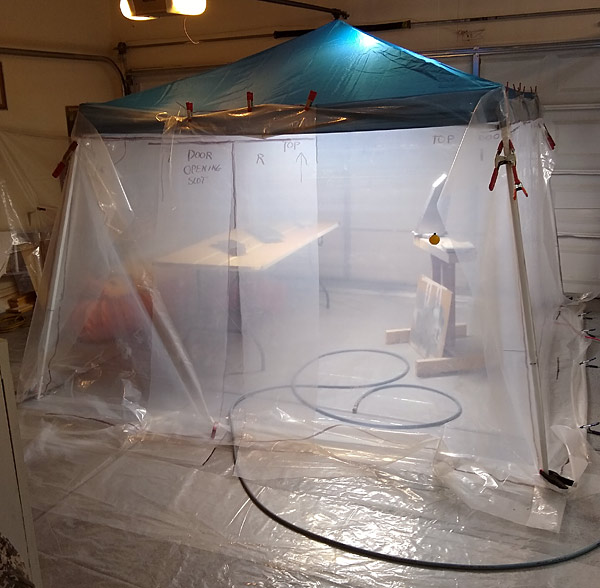 Paint Booth In Use